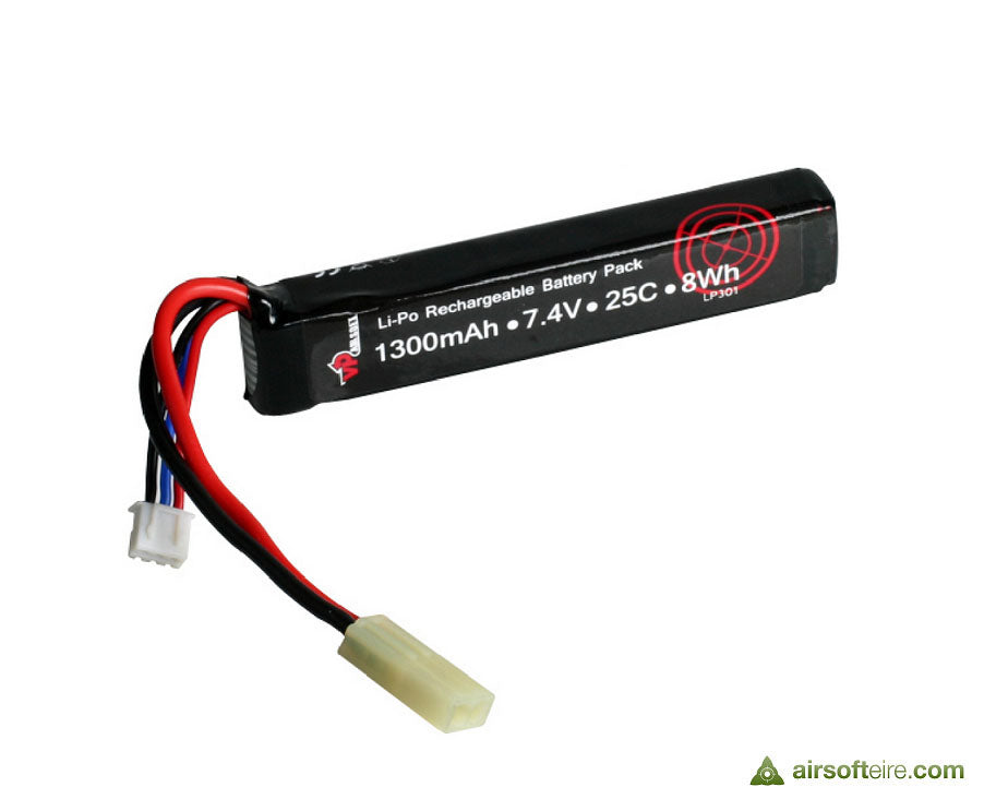 Vapex 7.4V 1300mAh 25C LIPO Battery - Small Stick