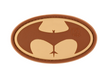 JTG 3D Rubber Buttman Patch -Tan